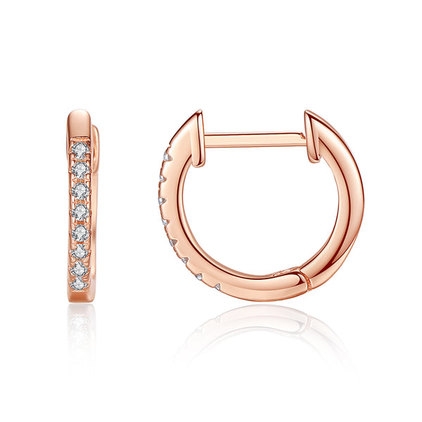 YE3295 925 Sterling Silver Zircon Hoop Earrings