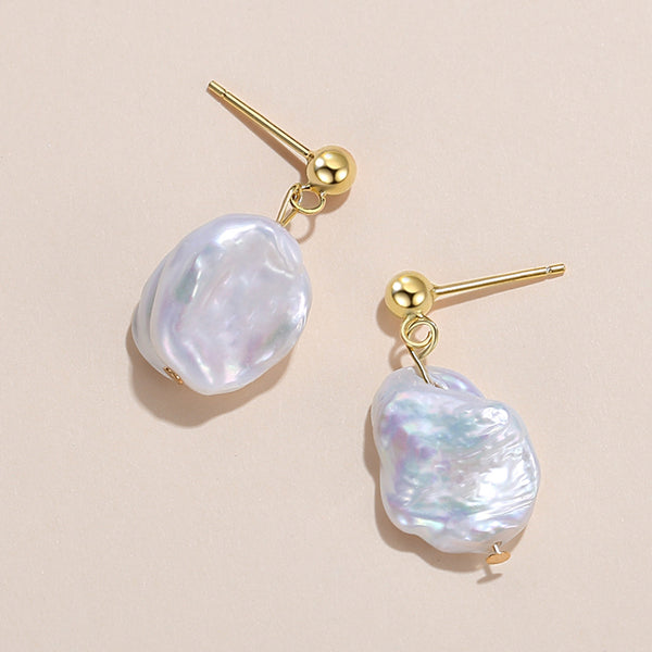 FE1776 925 Sterling Silver Freshwater Pearl Earrings