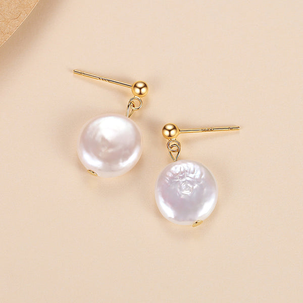 FE1714 925 Sterling Silver Freshwater Pearl Earrings