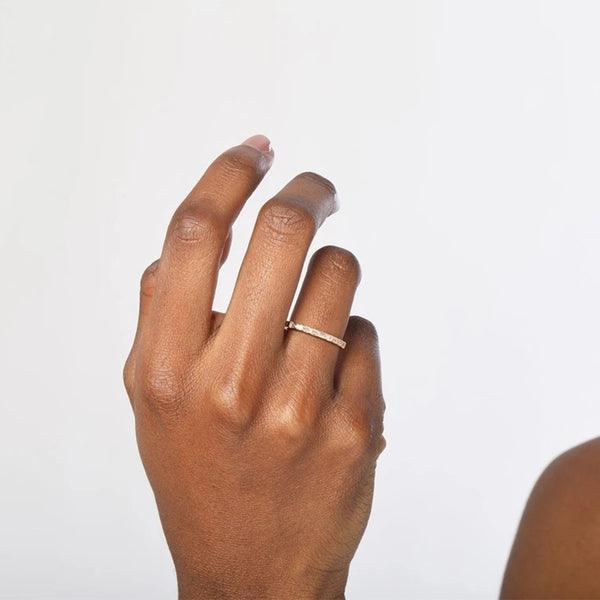 FJ0455 925 Sterling Silver Half Diamond Baguette Ring