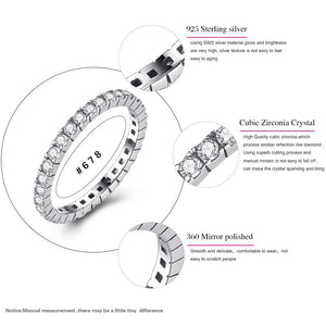 YJ1232 925 Sterling Silver White Cubic Zircon Ring