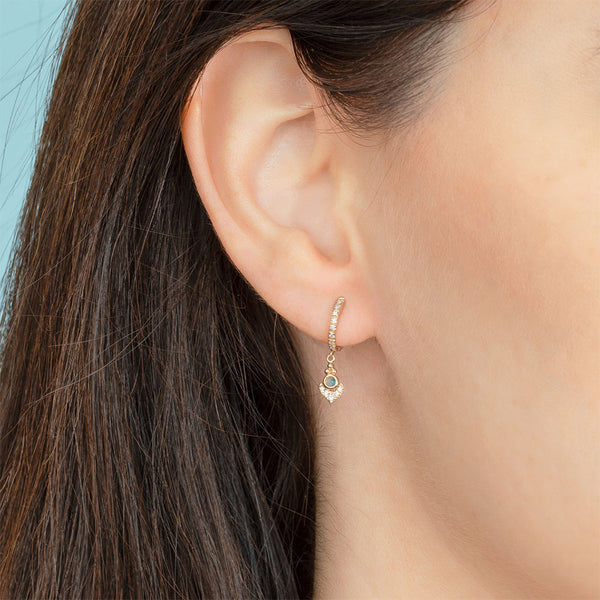 FE1908 925 Sterling Silver Women Cubic Zirconia Dangle Earrings