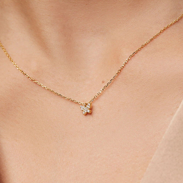 FX0396 925 Sterling Silver Mini Butterfly Necklace
