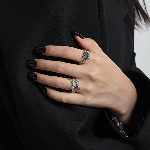 RHJ1043 CZ Adjustable Ring