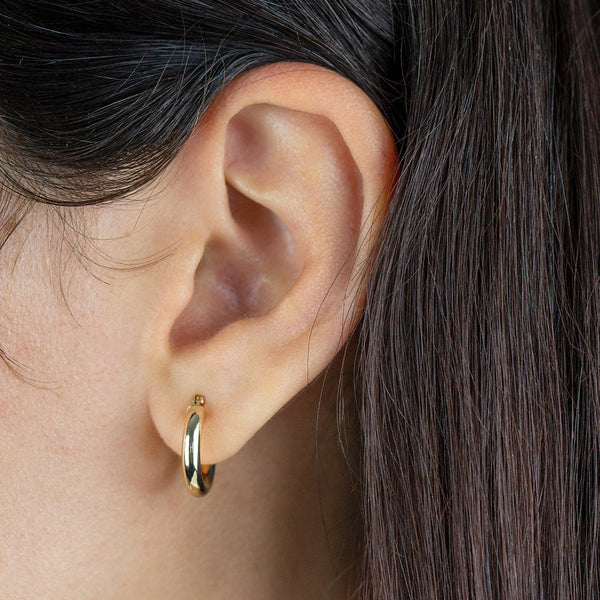 FE1771 925 Sterling Silver Huggie Women Earring