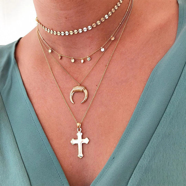 FX0394 925 Sterling Silver OX Hron Pendant Necklace