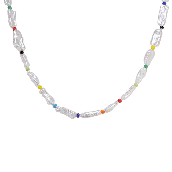 FX0747 925 Sterling Silver Freshwater Pearl Necklace