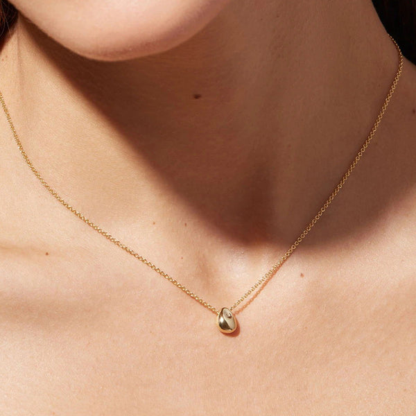 FX0534 925 Sterling Silver Nugget Pendant Necklace