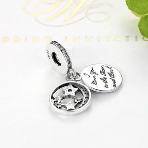 PY1430 925 Sterling Silver Shimmering Night Dangle Charm