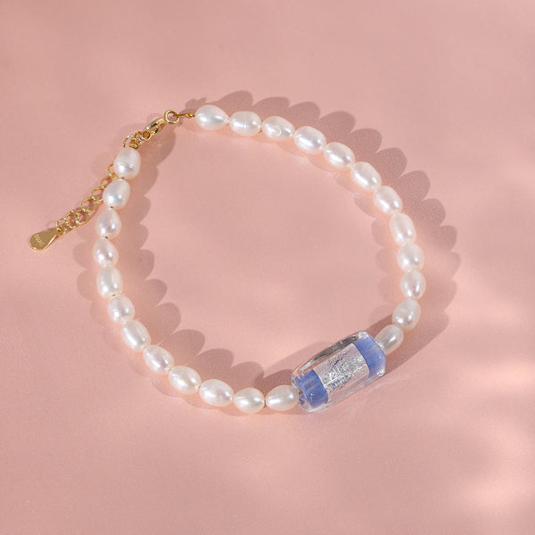 PB0028 925 Sterling Silver Freshwater Pearl Women Bracelet