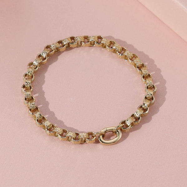 FS0298 925 Sterling Silver Hip Hop Box Chain Bracelet