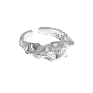 RHJ1097 925 Sterling Silver Fashionable Irregular Women Open Ring
