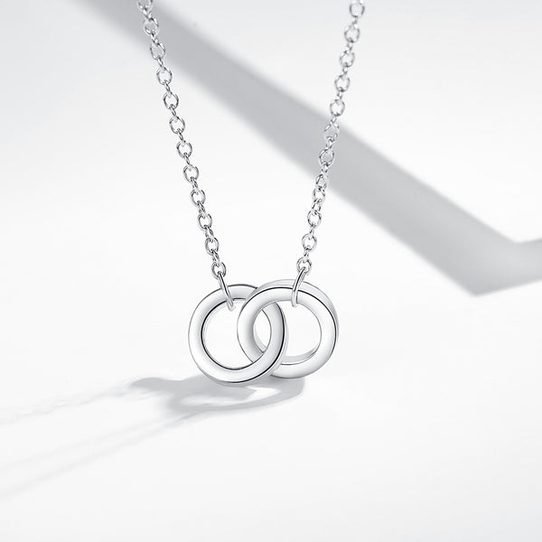 FX0076 925 Sterling Silver Connection Circle Necklace