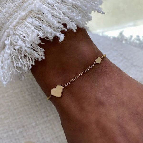 FS0182 925 Sterling Silver Heart Bracelet