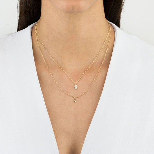 FX0539 925 Sterling Silver Lightning Pendant Necklace