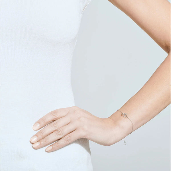 FS0136 925 Sterling Silver Connection Circle Bracelet