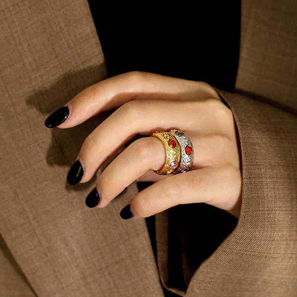 S925 RHJ1006 Cubic Zirconia Open Ring