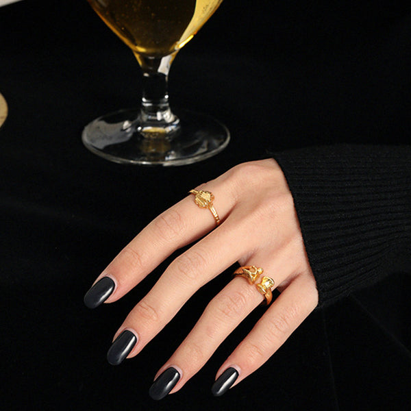 RHJ1054 Flower Open Ring