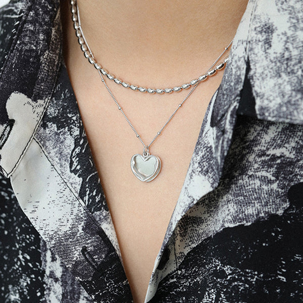 RHX1035 Heart Bead Chain Necklace