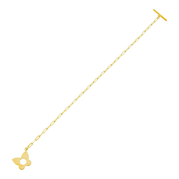 FS0155 925 Sterling Silver Open Butterfly Link Bracelet