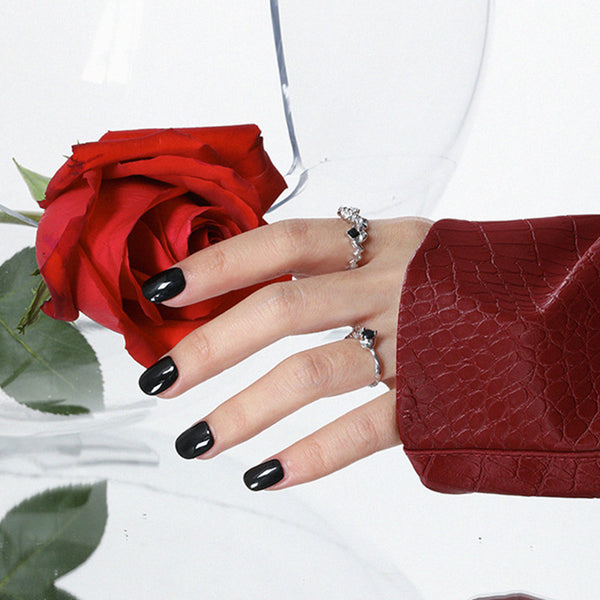 RHJ1081 925 Sterling Silver Round CZ Open Ring