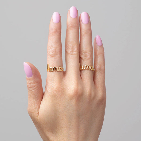 FJ0461 925 Sterling Silver MAMA Ring