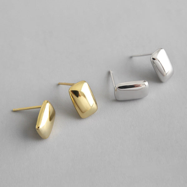 RHE1041 Retangle Geometry Stud Earring