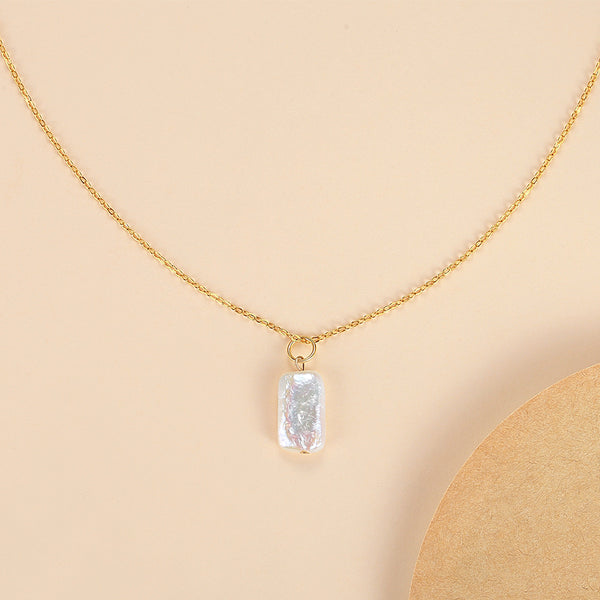 FX0694 925 Sterling Silver Baroque Pearl Necklace