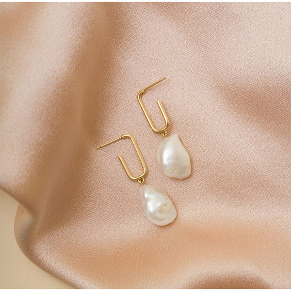 FE0942 925 Sterling Silver Pearl Drop Earrings