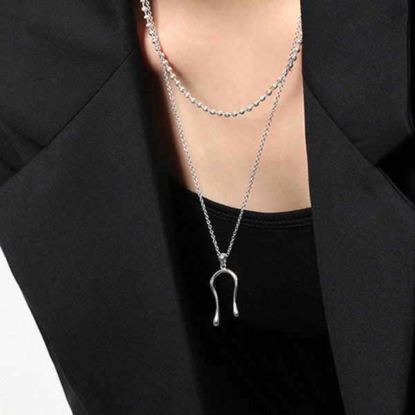RHX1025 U Shape Pendant Necklace
