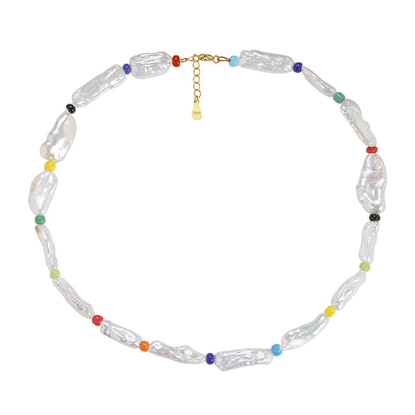 FX0747 925 Sterling Silver Freshwater Pearl Necklace