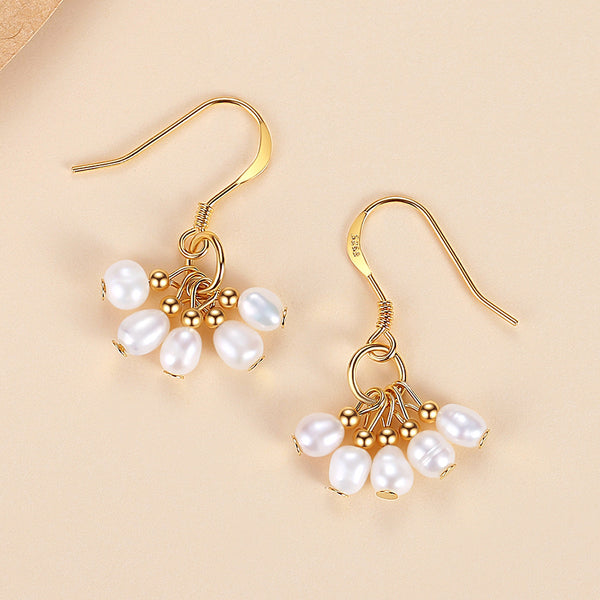 FE1691 925 Sterling Silver Baroque Pearl Earring