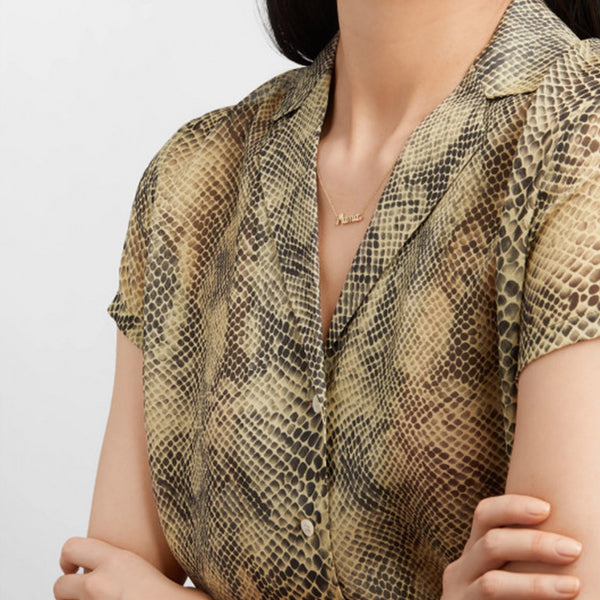 FX0496 925 Sterling Silver Gold Mama Necklace