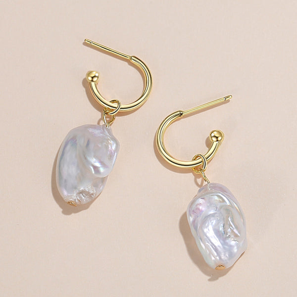 FE1773 925 Sterling Silver Freshwater Pearl Earrings