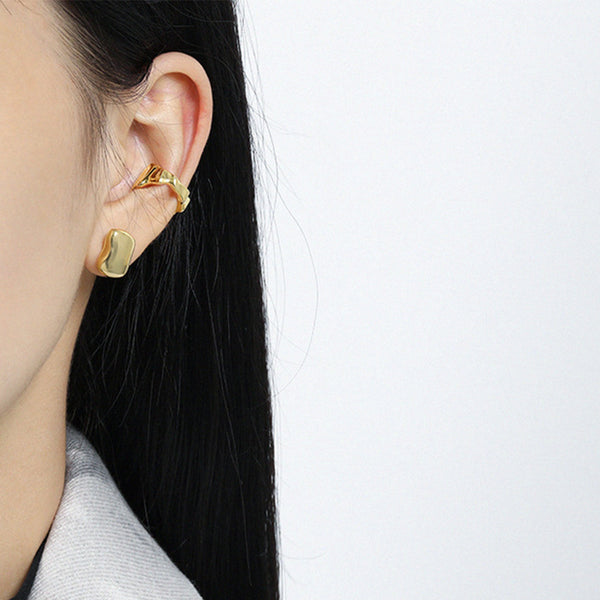 RHE1051 S925 Irregular Geometry Stud Earring