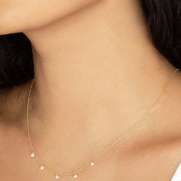 FX0415 925 Sterling Silver Zircon Pendant Necklace