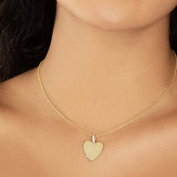 FX0422 925 Sterling Silver Classic Heart Necklace