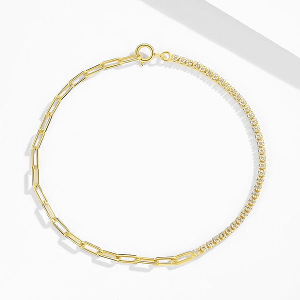 FS0118 925 silver tennis Chain Bracelet 16+3cm