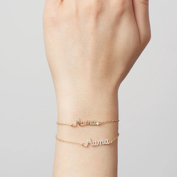 FS0161 925 Sterling Silver Mama Bracelet