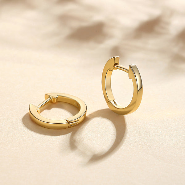 FE0686 925 Sterling Silver Circle Hoop Earrings