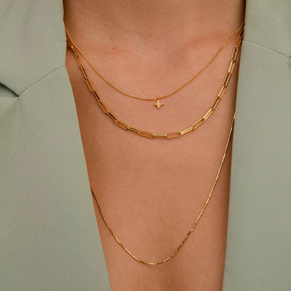 FX0365 925 Sterling Silver Mini Star Pendant Necklace