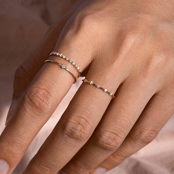 FJ0745 925 Sterling Silver Cubic Zirconia Ring