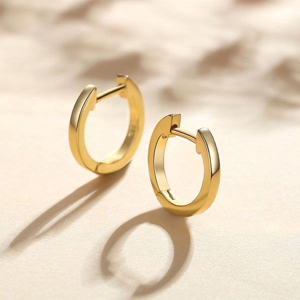 FE0686 925 Sterling Silver Circle Hoop Earrings