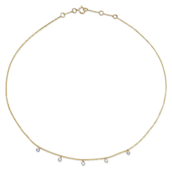 FX0415 925 Sterling Silver Zircon Pendant Necklace