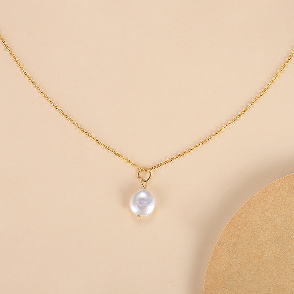 FX0691 925 Sterling Silver Baroque Pearl Necklace