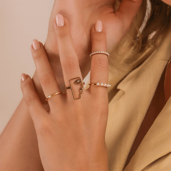 FJ0739 925 Sterling Silver Freshwater Pearl Ring