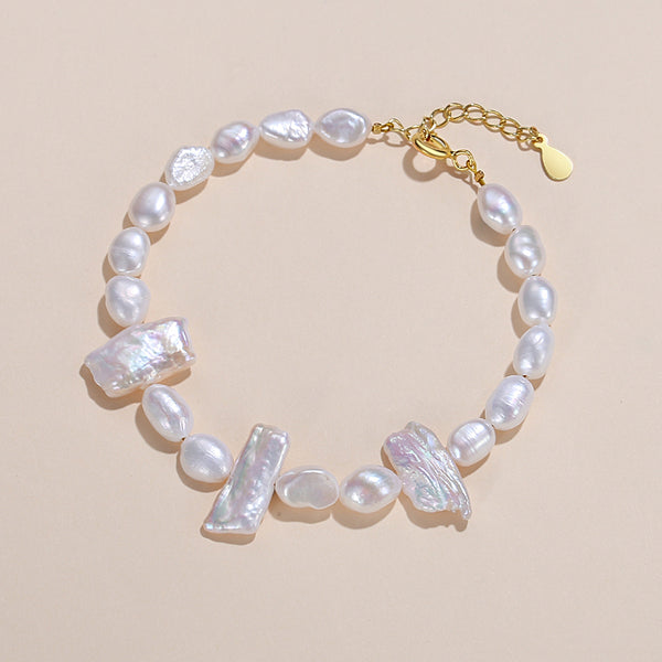 FS0255 925 Sterling Silver Natural Pearl Bracelets