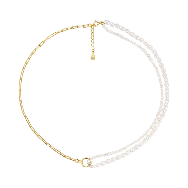 FX0754 925 Sterling Silver Freshwater Pearl Necklace