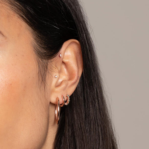 FE2009 925 Sterling Silver Minimalist Marquis Cubic Zirconia Stud Earrings