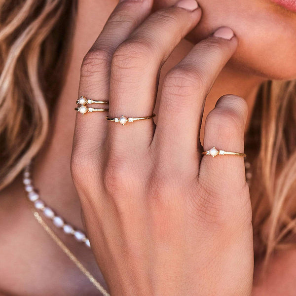 FJ0724 925 Sterling Silver Freshwater Pearl Ring